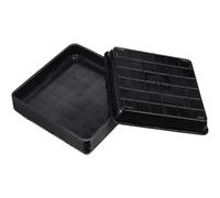 8 Pièces Plateau de Pot de Fleurs Noir Carré en Plastique | Soucoupe Pratique, Limite la Terre Tombante Fuites D’eau, pour Bonsaï et Pots de Plantes