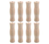 8 Pièces Poignée en Bois Percée Trou, Prise Lisse pour Outil | Bois , Bords sans Bavure et Toucher Doux, Usage Atelier et Jardin, Compatible Théière, Spatule