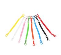 8 Pièces Porte-clés Spirale Coloré Rétractable en Plastique Métal