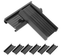 8 Pièces Porte-étiquettes en Pvc Noir pour Étagères, Bacs, Bureau | Réutilisable, Facile à Remplacer Nettoyer, Design Simple, pour Rayonnages et Rangement Modulable