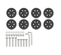 8 pièces roues de valise à roulettes silencieuses ensemble de remplacement en plastique pratique Installation facile compatibilité pratique remplacements de roues de valise