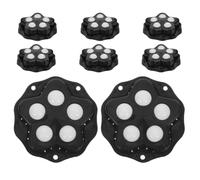 8 Pièces Roulettes Adhésives Pivotantes 360° pour Appareils | Roues Noires en ABS et Acier Nickelé, Forte Charge, Mouvement Fluide, pour Plans de Travail et Carrelage