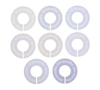 8 Pièces Séparateurs de Taille Ronds Plastique Bleu Léger Élégant | Anneaux Plastiques Fins pour Trier Garde-robe Garçon Fille, Adaptés Cintres Nurserie, Organisation Pratique