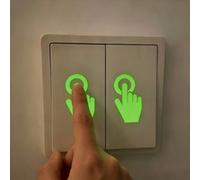 8 pièces/Set Autocollants de Bouton Indicateur Lumineux, Autocollants Muraux Lumineux, Décoration Maison DIY, Autocollants Lumineux, Décalcomanies Murales Taille uniquePolychlorures de vinyle