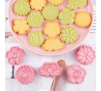 8 pièces/set Emporte-pièces à fleurs pour la fête des mères, ensemble d'embosseurs 3D, moule à biscuits dessin animé 3D DIY pressable, tampon à biscuits DIY, accessoires de cuisine, ustensiles de pâti