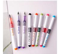8 pièces Stylos-plume à pointe fine en plastique à séchage rapide, bouchon à pression, stylos à encre à aspiration directe jetables, stylos-plume FP10 sans cartouche d'encre de recharge pour étudiants