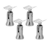 8 pièces Support de Main Courante Tête mobile, en Acier Inoxydable | Finition Polie Argentée, Installation Rapide, pour Rambarde Bois et Poteaux D’Escalier