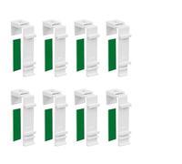 8 Pièces Support Store Enrouleur sans Percage, Support à Pince Long pour Stores Enrouleurs Doubles, Fixation Store sans Percage pour Store Duo, Store Vénitien, Compatible PVC Fenêtre Balcon