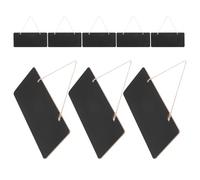 8 Pièces Tableau Noir Intérieur Suspendu en Bois, 7,2x3,2 Po | Réutilisable, Écriture et Effacement Faciles, Style Vintage, Cuisine et Chambre, Noir
