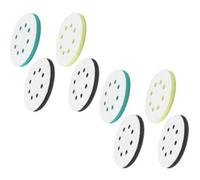 8 Pièces Tampon de Ponçage Souple 125mm Tampon d'Interface Ponceuse, Plateau de Poncage 8 Trous Tampon Interface en Éponge en