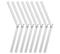 8 Pièces Tige Télescopique Réglable pour Porte et Poignée Pliable | Fer Argenté, Forme Courbée en H, Rangement Pratique, Usage Extérieur, Accessoire Compact et Portable