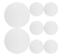 8 Pièces Toile Ronde Blanche Préenduite de 6 Pouces pour Peinture | Cadre Bois Solide, Surface Lisse et Imperméable, pour Élèves, Débutants, Chevalet, Nature Morte