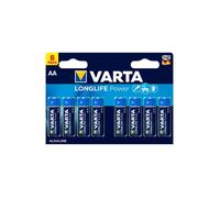 Varta Piles alcalines LongLife Power LR6 (AA) haute performance 1,5V – Lot de 8