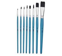 Pebeo Artist - Lot de pinceaux - 8 parties - rond, plat - taille : 1, 2, 4, 6, 8, 12, 18