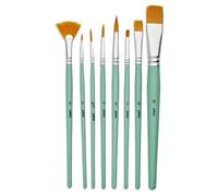 Pébéo Pinceaux – Assortiment de 8 – Polyamide doré