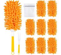 8 plumeaux lavables pour Swiffer Duster, Recharge magnétique Anti-poussière, Chiffons réutilisables à 360° pour Balai à poussière