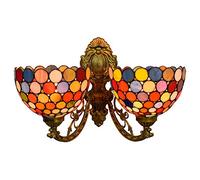 8 Pouces Britannique Minimaliste créatif Couloir Double tête Applique méditerranéenne Bleu créatif vitrail Salon Salle à Manger Lampe en Verre