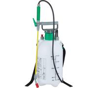8 pulvérisateurs à pression de 5 litres, pulvérisateur à pression avec tuyau et lance, usage universel, jardin, 3 bars, buse réglable, blanc