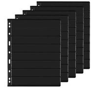 8 Rangées Feuilles pour Album de Timbres 5 Feuilles - 80 Poches Feuilles à Double Face pour Collection de Timbres, Compatible avec carnet à Feuilles détachables Standard à 9 Trous IS010805