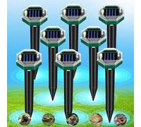 8 Répulsifs Solaires Octogonaux Anti-Taupes Ultrason, Detaupeur Solaire Étanche Jardin, Taupes Écologique sans Pile,Répulsif Contre Les campagnols,Anti Rongeurs Extérieur ultrasons