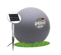 8 seasons Design - Lampe boule solaire - 40 cm - LED blanc chaud - Capteur crépusculaire - Résistant aux intempéries - Lampe solaire pour extérieur (jardin, terrasse, balcon) - Robuste et durable