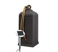 8 seasons Design Shining Lantern Lanterne décorative solaire LED Hauteur 45 cm Anthracite Avec panneau solaire et ampoule en blanc chaud Lampe solaire pour terrasse, balcon, jardin avec panneau
