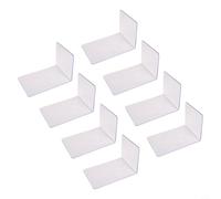 8 serre-livres en acrylique transparent conçus pour la stabilité et la durabilité, pour organiser des livres, des magazines et des documents à la maison ou au bureau