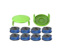 (8 Spool + 2 Spool Cap, Multicolor) For Greenworks 21212 / 21272 Lawn Mower 6 Line Spools with 2 Spool Caps, 29082 / 29242