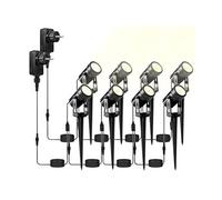 Luminea 8 spots LED COB d'extérieur 850 lm, 12 W, modèle LS-55