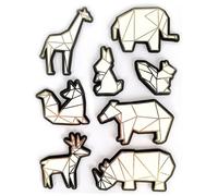 8 Stickers Animal Zoo Effet 3d - 60