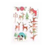 8 stickers chipboard theme Noel