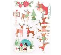 8 Stickers Chipboard Theme Noel