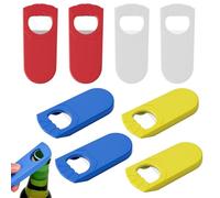 8 Stück Ouvre-Bouteilles Décapsuleur pour Maison, Pub, Cuisine, Camping | Personnalisé 4 Couleurs Décapsuleurs Plats en Acier Inox, Ouvre Bouteilles de Bière Design de Poing Antirouille