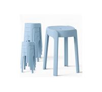 8 Tabourets Gigognes empilables BM Home Tab-Bleu-Pastel en Plastique, légers pour la Maison Salle de Classe, Cuisine, Jardin