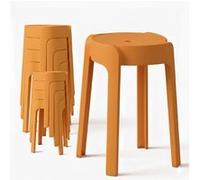8 Tabourets Gigognes empilables BM HOME TAB-ORANGE en plastique, légers pour la maison, salle de classe, cuisine, jardin