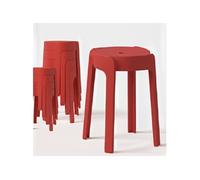 8 Tabourets Gigognes empilables BM HOME TAB-ROUGE en plastique, légers pour la maison, salle de classe, cuisine, jardin