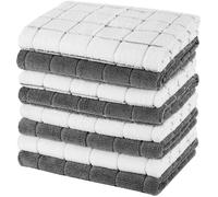 8 torchons de cuisine en microfibre, chiffon de nettoyage doux absorbant extra large, 45 x 65 cmLot de 8 serviettes en microfibre, 4