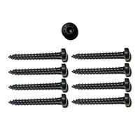 8 vis ASSY à tête bombée spéciales vis à bois 3x10mm filetage noir vis asymétriques pour haut-parleur