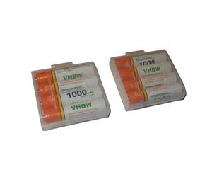 8 x Batteries vhbw AAA, Micro, R3, HR03 1000mAh pour Philips BeNear XL3901, XL3951, XL5901, XL5950, XL5951, Audioline BigTel 200, 202, 280, Bullet 200