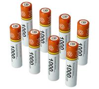 8 x Batteries vhbw AAA, Micro, R3, HR03 1000mAh pour Siemens Gigaset AS285, C300, C590, C595, C610, C610A, C610H, C610 IP, CX610 ISDN