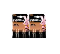 8 x Duracell AAA Plus Alcaline (2 ampoules de 4 batteries) 8 piles Mini stylo