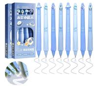 8 X Erasable Erasable Gel Pens, 0.5 Mm Tip Erasable Gel Pens, Ballpoint Pens With Eraser, Rechargeable And Ergonomic Rollerball Pen For Children, School, Office, Black, Blue