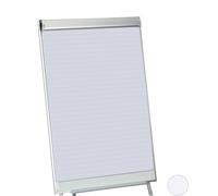 8 x feuilles de papier pour tableau à feuilles mobiles, papier ligné pour animation, bloc de 50 feuilles, 60 g/m², 6 perforations, 57,5 x 81 cm, blanc