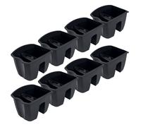 8 x jardinière 24 cm pot suspendu pot de fleurs pot de balcon pot de balustra...