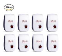 8 x Rpulsif Insectes Rongeurs Prise Anti-nuisibles Ultrasons Anti Moustiques Rats electronique pour Maison Entrept Ateli HORLOGE