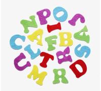 80 lettres feutrine autocollantes 2,5 cm