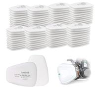 80 pièces 5N11 Cotons Filtrants, Accessoires pour Masque de Protection Set, Rechange Filtres pour Vapeurs, Gaz Organiques, Particules Filtres, pour 6000/6200/7502/6800/7501/FF402