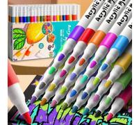 80 pièces/60 pièces/48 pièces/36 pièces/24 pièces/12 pièces Stylos marqueurs acryliques, stylos de graffiti DIY artistiques, ensemble de marqueurs d'art aquarelle colorés, cadeau préféré des étudiants