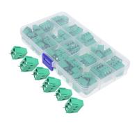 80 Pièces Bornier Électrique Vert à Vis 2 3 Broches en Plastique | Assemblage Simple, Structure à Verrouillage Fileté, Réduit les Fils Lâches, Usage Polyvalent pour Appareils Électroniques
