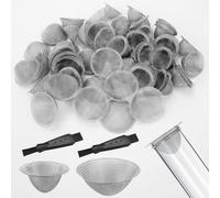 80 Pièces Filtre à Tamis Conique | 16,18mm Écrans de bol en Maille | Écran en Acier Inoxydable Prédécoupé | Portable Écrans Réutilisables | pour Ménage, Industriel, Laboratoire